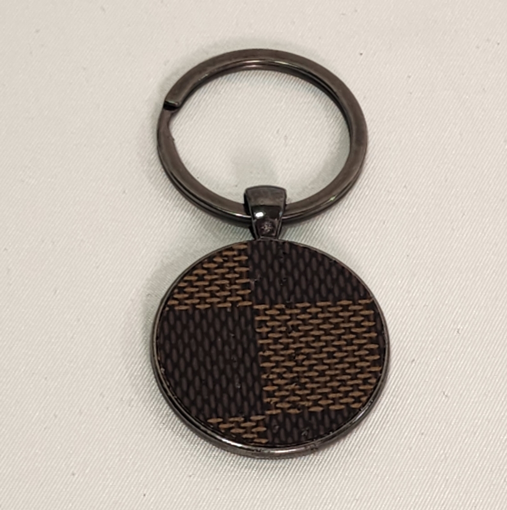 Louis Vuitton Monogram Canvas Damier Ebene Brown Check Pattern Keychain